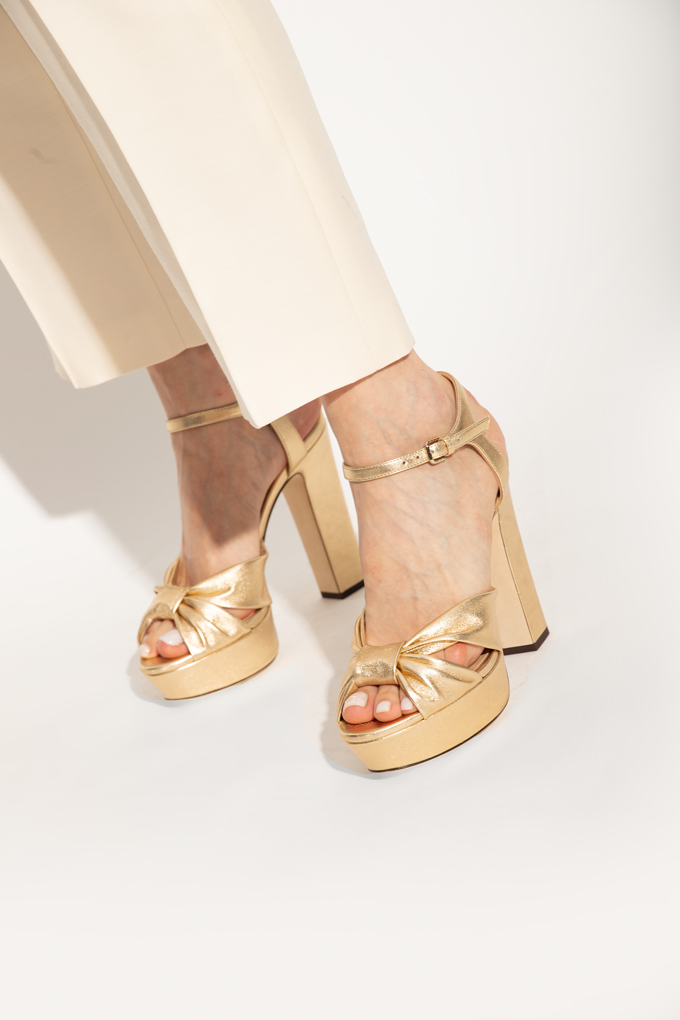 金色'Heloise' platform sandals Jimmy Choo - Vitkac 中国